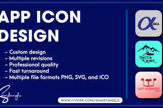 professional ios app icon and modern app logo design for app store