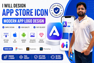 app store icon and modern app logo design for app store