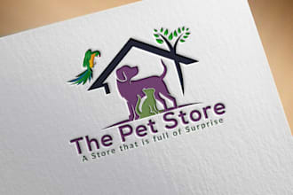 do professional dog animal farm and custom pet shop logo