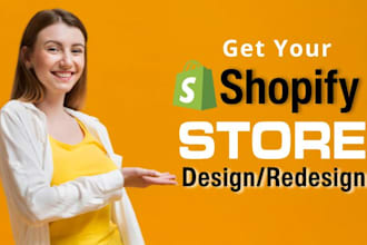 design shopify website or shopify redesign, dropshipping website