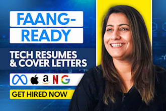 write a professional software engineer or tech resume and cover letter for faang