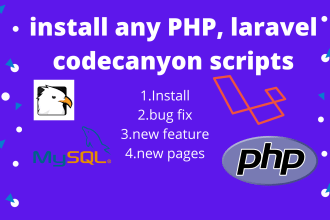 install any PHP, laravel codecanyon scripts