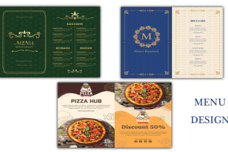 creative and attractive menu design for your cafe or eatery