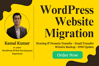 transfer, backup migrate wordpress wp website hosting, domain, email tranfer