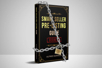 create a 3d ebook mockup with chains and lock 3d mockup