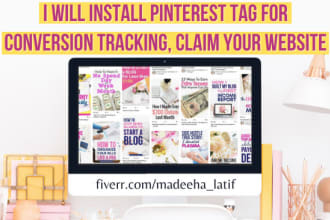 install pinterest tag for conversion tracking, claim your website