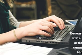 research and write essay summary article blogs