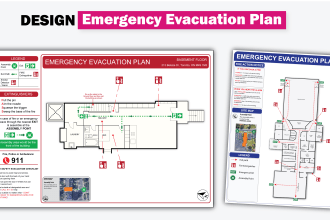 design fire emergency evacuation map for your floor plan