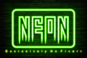 design 3d realistic neon logo creation, neon sign, and neon banner