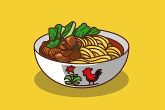 draw cute food and drink cartoon illustration