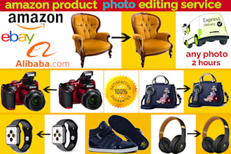 do amazon product photo editing, background remove, photo retouch