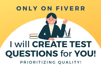 create test questions for you