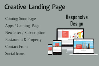 create responsive landing page