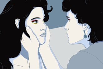 convert your photo into patrick nagel art