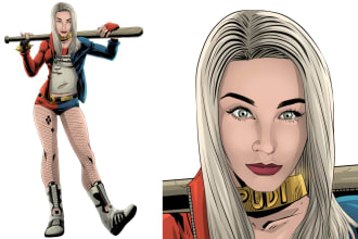draw your photo to comic art style caricature