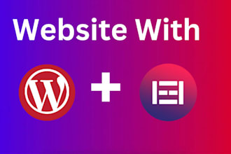 be your wordpress elementor expert, design a wordpress website by elementor pro
