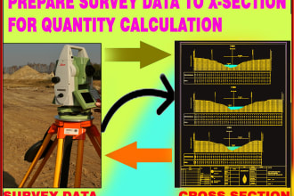 create cross section from your survey data