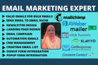 do email marketing, email blast, mailchimp, klaviyo, aweber
