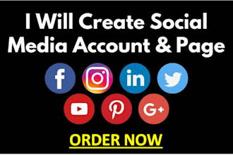 create seo optimized social media accounts social media page
