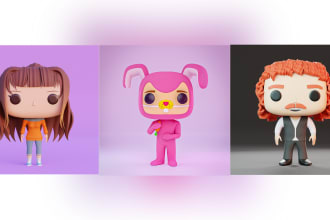 make custom 3d funko pop character for games and animation