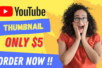 design creative attractive youtube thumbnail