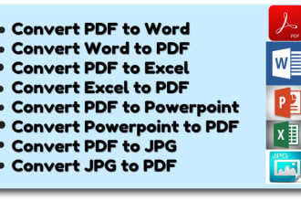 convert PDF to word, pdf to excel, copy paste, data entry