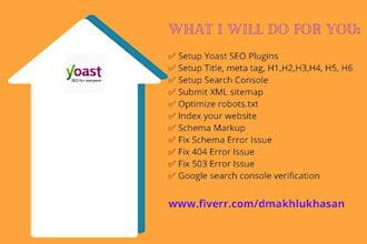 setup wordpress yoast SEO on page with schema markup