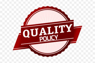 assist to documentation of quality policy manual and relevant sop in pharma