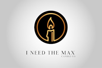 design modern candle wick business logo and brand packaging