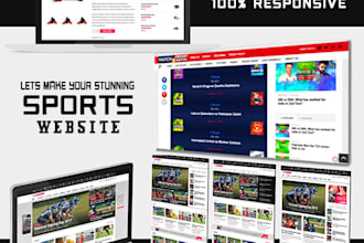 create a responsive and professional sports website