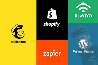 do shopify, mailchimp, zapier automation, wordpress, klaviyo integration