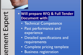 write tenders and rfqs, rfps