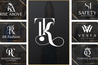 create luxury clothing fashion brand, urban streetwear and monogram logo