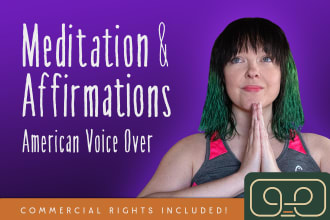 record calm female meditation affirmation voice over