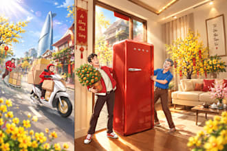 create key visuals for advertising and brand campaigns