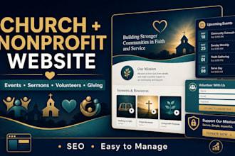 build a church or nonprofit website with events donations and sermons