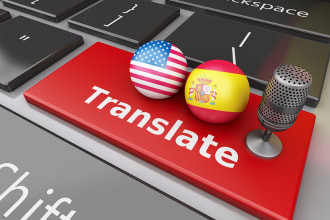do any kind of spanish or english translations
