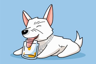 draw cute cartoon animal character or mascot