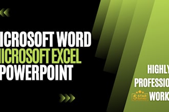 provide microsoft word, excel, powerpoint services