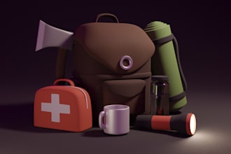 model a stylized 3d scene