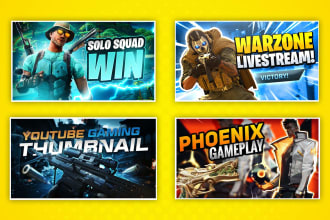 create professional gaming youtube thumbnails
