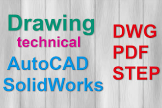 do drawing technical in dwg, PDF