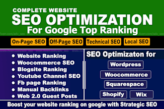 provide monthly complete SEO service for google top ranking