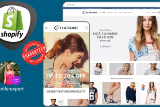design shopify clothing store or website
