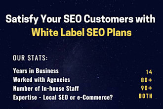 be your white label SEO reseller agency, full package