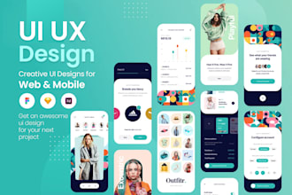 design ui ux, prototype or wireframe for mobile and web