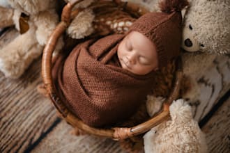 retouch newborn and family photos