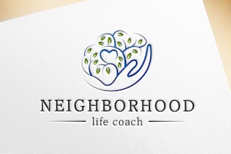 do modern life coach and health business logo