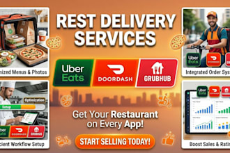 do restaurant menu data entry for ubereats, doordash, grubhub and excel csv