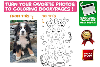 turn any photos to coloring book for children or adult